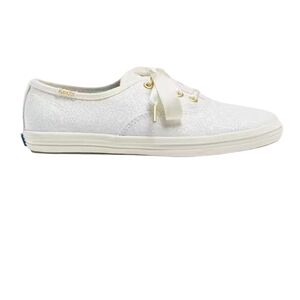 NWOT Keds For Kate Spade Girls Glittery White Sneakers Size 6M